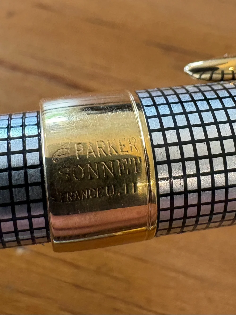 Parker Sonnet Ciselé Chiselled Silver Fountain Pen & Ballpoint Set 18K Gold Nib